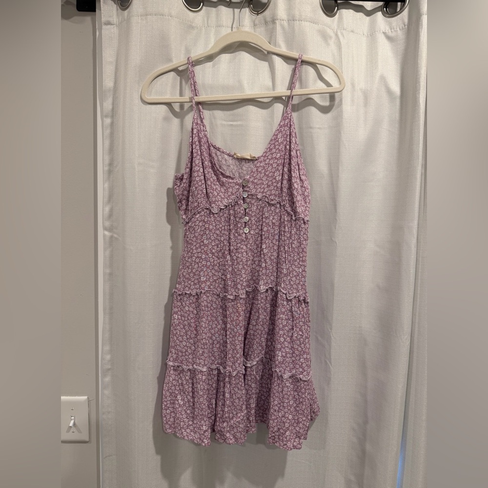 Altar'd State Lavender Floral Mini Dress